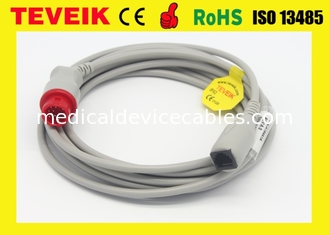 ราคาโรงงานของ Medical 78205A Invasive Blood Pressure IBP Cable, Round 12pin to Abbott Adapter