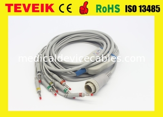 Teveik ราคาโรงงาน 10 Leads Kenz 103,106 ECG EKG Cable, Banana 4.0 IEC 4.7K Resistor